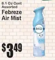 Super Fresh Febreze air mist offer