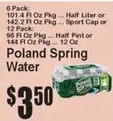 Super Fresh Poland Spring Water offer