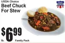Super Fresh Usda choice beef chuck for stew offer