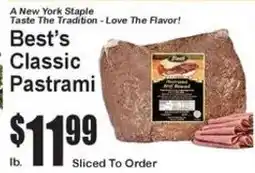 Super Fresh Best's Classic Pastrami offer