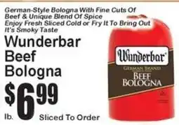 Super Fresh Wunderbar beef bologna offer