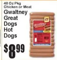 Super Fresh Gwaltney Great Dogs Hot Dogs offer