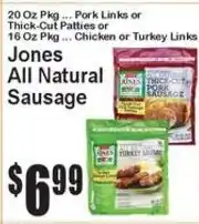 Super Fresh Jones all natural sausage offer