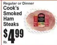 Super Fresh Cook's Smoked Ham Steaks offer