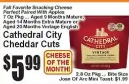 Super Fresh Cathedral City cheddar cuts offer