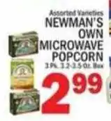 C Town Newman's Own microwave popcorn offer