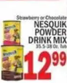 C Town Nesquik powder drink mix offer
