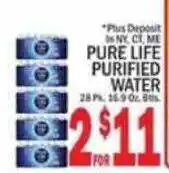 C Town Pure Life purified water offer