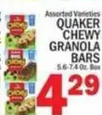 C Town Quaker chewy Granola bars offer