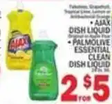 C Town Ajax dish liquid ,Palmolive essential clean dish liquid offer