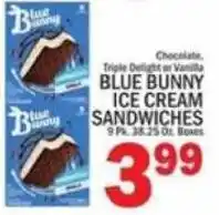 C Town Blue Bunny ice cream sandwiches offer