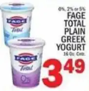 C Town Fage Total Plain Greek Yogurt offer