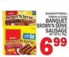 C Town Banquet brown'n serve sausage offer