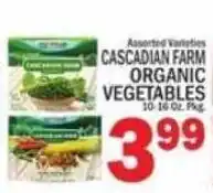 C Town Cascadian farm organic vegetables offer