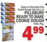 C Town Pillsbury ready to bake cookie dough offer
