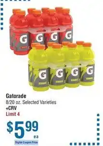 Smart & Final Gatorade Selected Varieties offer