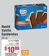 Smart & Final Nestle vanilla sandwiches offer