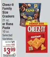 Smart & Final Cheez-It Family Size Crackers or Rana Pasta offer