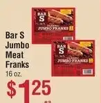 Smart & Final Bar S jumbo meat franks offer