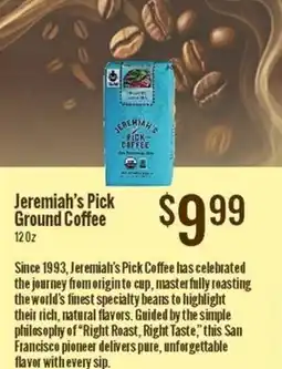 Jons International Jeremiah's Pick Ground Coffee offer
