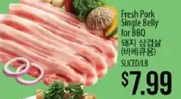 Hmart Fresh Pork Single Belly for BBQ offer