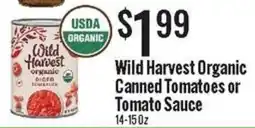 Jons International Wild Harvest Organic Canned Tomatoes or Tomato Sauce offer