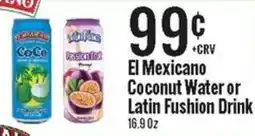 Jons International El Mexicano Coconut Water or Latin Fushion Drink offer