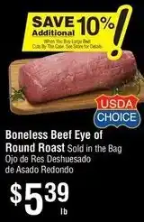 Smart & Final Boneless Beef Eye of Round Roast offer