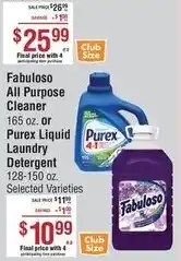 Smart & Final Fabuloso all purpose cleaner or purex liquid laundry detergent offer