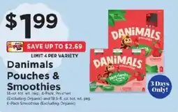 ShopRite Danimals Pouches & Smoothies offer