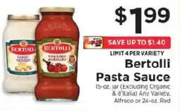 ShopRite Bertolli Pasta Sauce offer