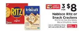 ShopRite Nabisco Ritz or Snack Crackers offer