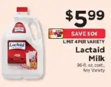 ShopRite Lactaid Milk offer