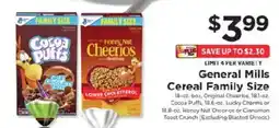 ShopRite General Mills Cereal Family Size offer