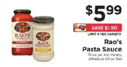ShopRite Rao's Pasta Sauce offer