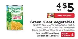 ShopRite Green Giant Vegetables offer