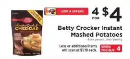 ShopRite Betty Crocker Instant Mashed Potatoes offer