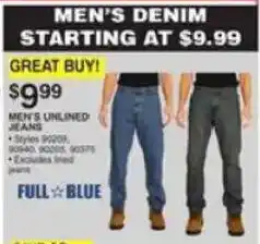 Dunham's Sports Men's Unlined Jeans offer