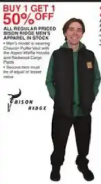 Dunham's Sports Bison Ridge Men's Apparel offer
