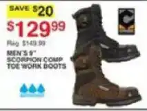Dunham's Sports Men's 9" Scorpion Comp Toe Work Boots offer