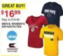 Dunham's Sports Ncaa men's women's or youth tee offer