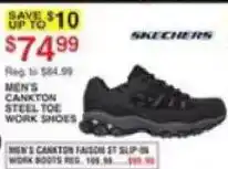 Dunham's Sports Skechers men's canton steel toe work shoes offer