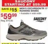 Dunham's Sports Saucony men's excursion tr 17 running shoes offer