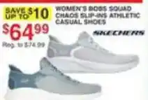 Dunham's Sports Skechers women's boss squad chulos slip-ins athletic casual shoes offer