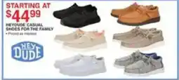 Dunham's Sports Heydude casual shoes for the family offer