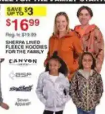 Dunham's Sports Canyon Sherpa Lined Fleece Hoodies For The Family offer
