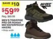 Dunham's Sports Hitech men's or women's transverse mid hikers offer