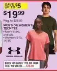 Dunham's Sports Under Armour men's or women's tech tee offer
