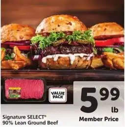 Vons Signature Select 90% Lean Ground Beef offer