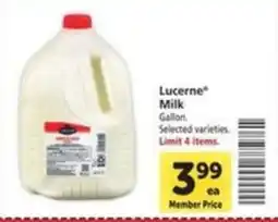 Vons Lucerne milk offer